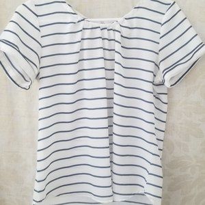 Tavia Navy & White striped tee